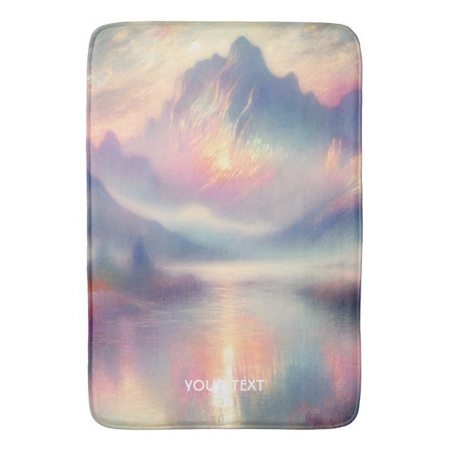 Fantasy Cute Pastel Pearl Watercolor Badrumsmatta (Framsidan (Vertikal))
