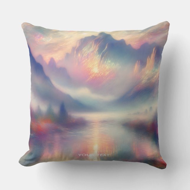 Fantasy Cute Pastel Pearl Watercolor Kudde (Framsida)