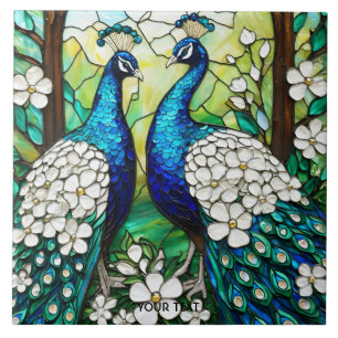 Fantasy Cute Peacock-lagat glas Kakelplatta
