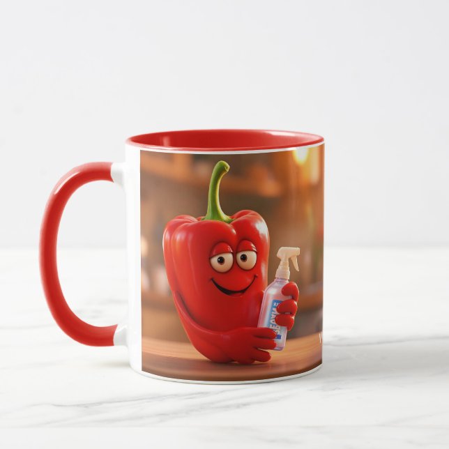 Fantasy Cute Pepper Spray Kitchen Mugg (Vänster)