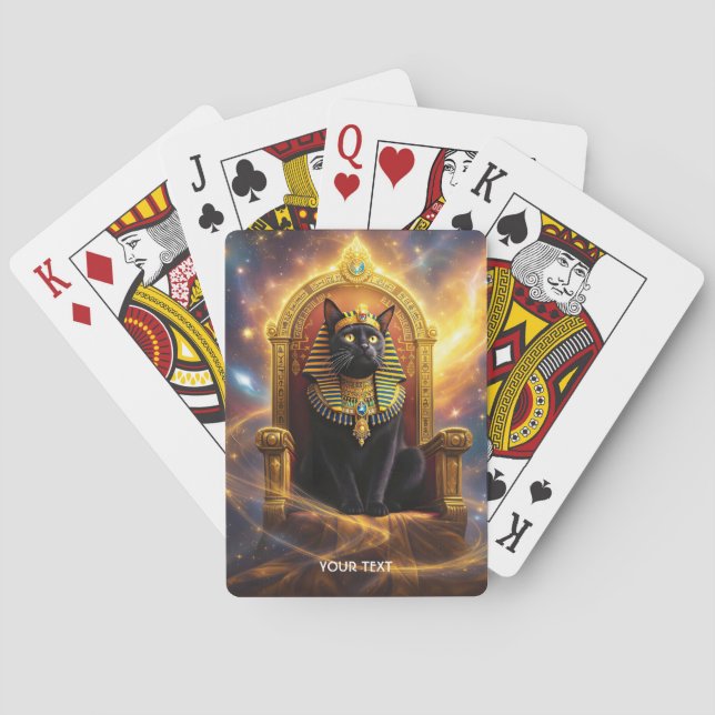 Fantasy Cute Pharaoh Regal Cat Casinokort (Baksidan)