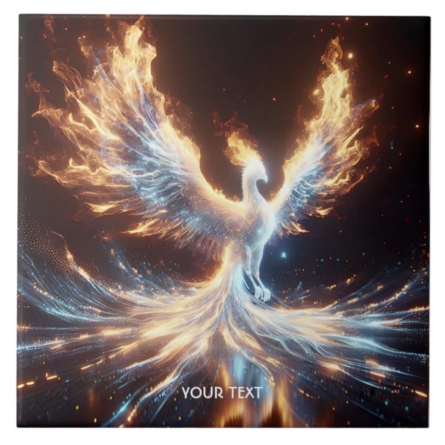 Fantasy Cute Phoenix Fire Reborn Kakelplatta (Framsidan)