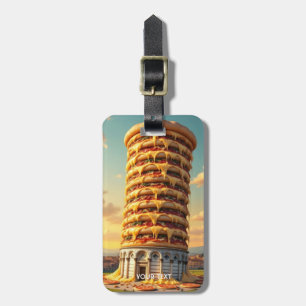 Fantasy Cute Pisa Torn Pizza Bagagebricka