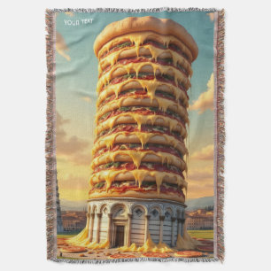Fantasy Cute Pisa Torn Pizza Filt