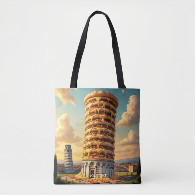 Fantasy Cute Pisa Torn Pizza Tygkasse (Framsida)