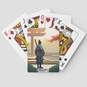 Fantasy Cute Pixel Art Samurai Casinokort