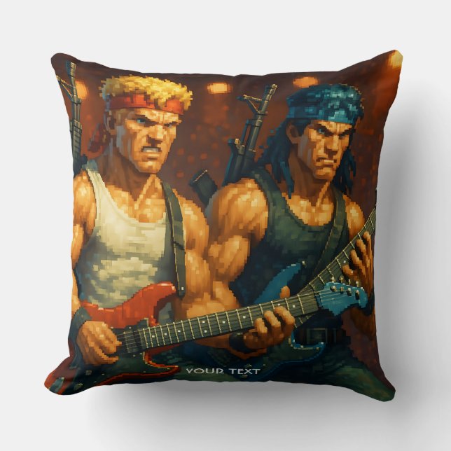 Fantasy Cute Pixelized Sten Band Kudde (Framsida)