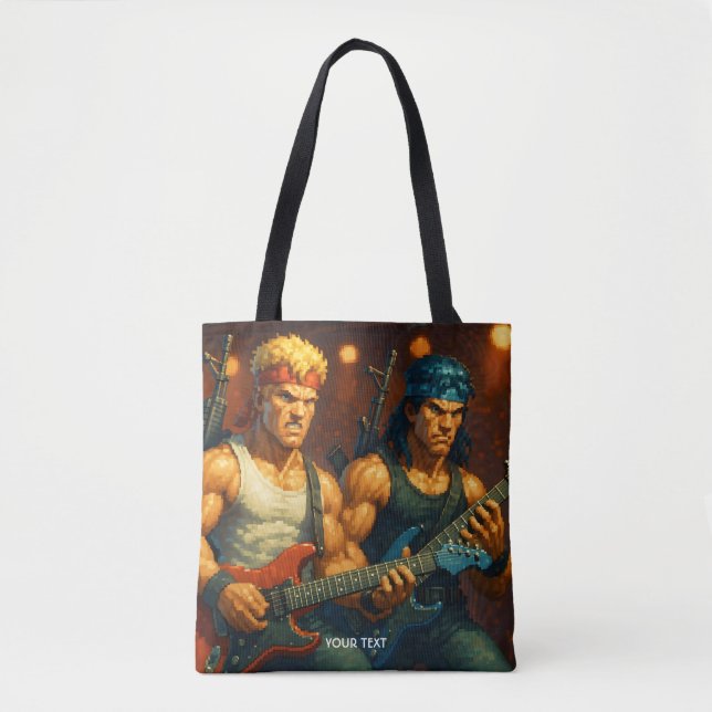 Fantasy Cute Pixelized Sten Band Tygkasse (Framsida)