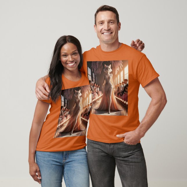 Fantasy Cute Podium Bevalt Cat T Shirt (Unisex)