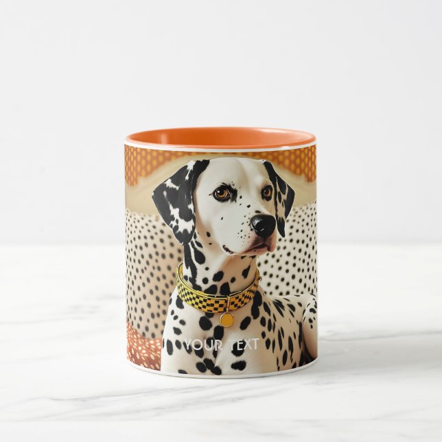 Fantasy Cute Polka Hund Dot Mugg (Center)