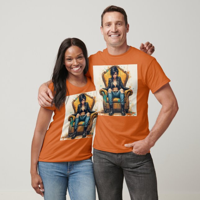 Fantasy Cute Punk Graffiti Throne T Shirt (Unisex)