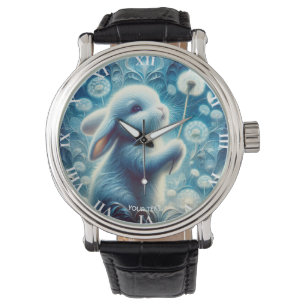 Fantasy Cute Rabbit Bunny Flower Armbandsur
