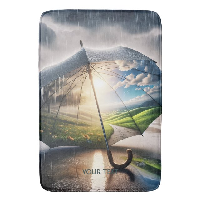 Fantasy Cute Rain Umbrella Sol Badrumsmatta (Framsidan (Vertikal))