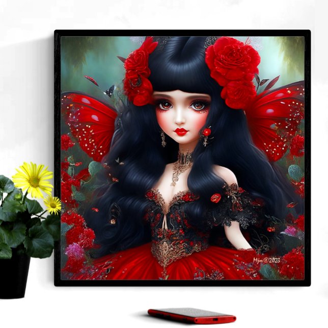 Fantasy Cute Red Fairy Princess Poster (Skapare uppladdad)