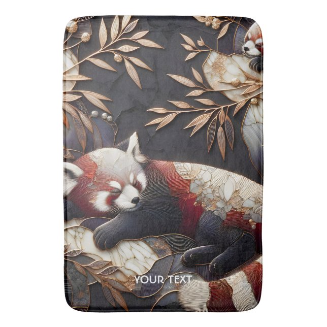 Fantasy Cute Red Panda Art Badrumsmatta (Framsidan (Vertikal))