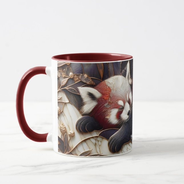 Fantasy Cute Red Panda Art Mugg (Vänster)