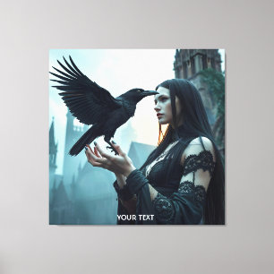 Fantasy Cute Renaissance Gothic Woman Canvastryck