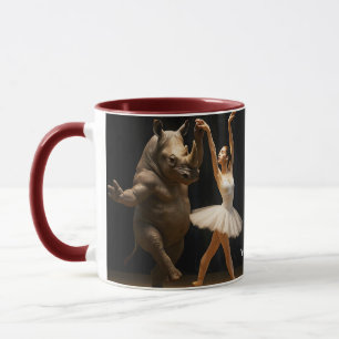 Fantasy Cute Rhino Dancer Ballerina Mugg