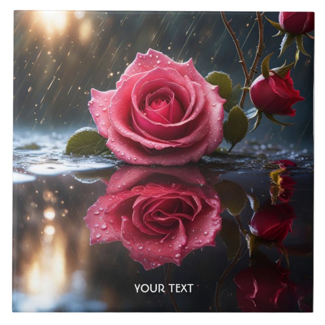 Fantasy Cute Ro Rain Reflection Kakelplatta (Framsidan)