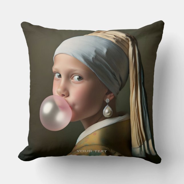 Fantasy Cute Rosa Bubble Gum Kudde (Framsida)