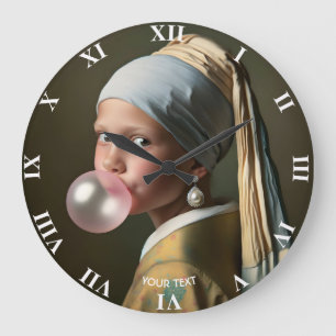 Fantasy Cute Rosa Bubble Gum Stor Klocka