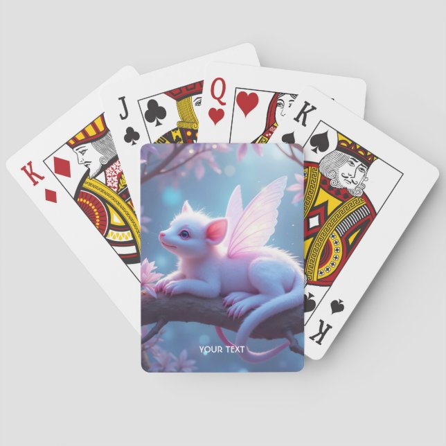 Fantasy Cute Rosa CreatForest Forest Casinokort (Baksidan)