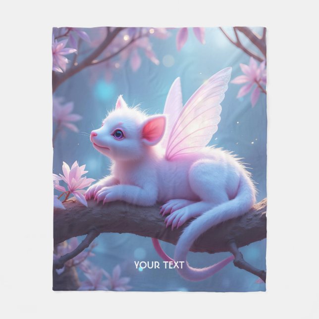 Fantasy Cute Rosa CreatForest Forest Fleecefilt (Framsidan)