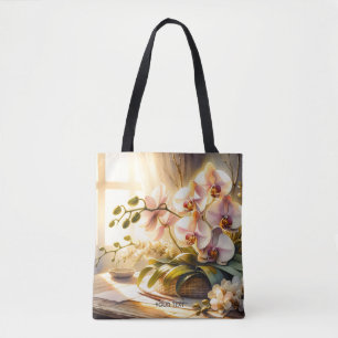 Fantasy Cute Rosa Orchids Watercolor Tygkasse