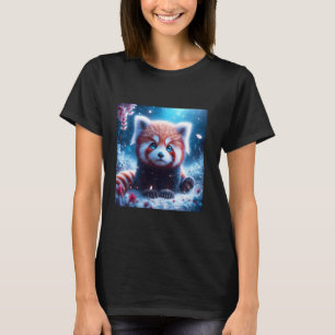 Fantasy Cute Sakura Panda Red T Shirt