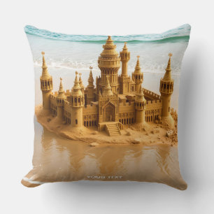 Fantasy Cute Sand Castle Beach Kudde
