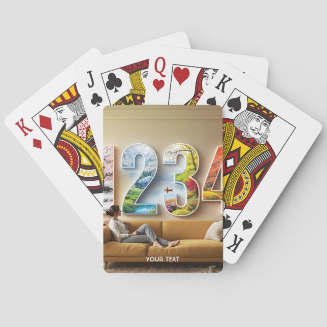 Fantasy Cute Säsong Fyra Nummer Casinokort (Baksidan)