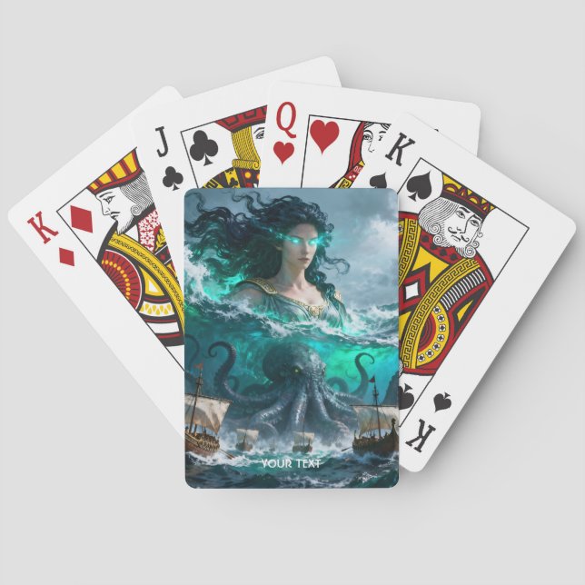 Fantasy Cute Sea Ancient Creature Casinokort (Baksidan)