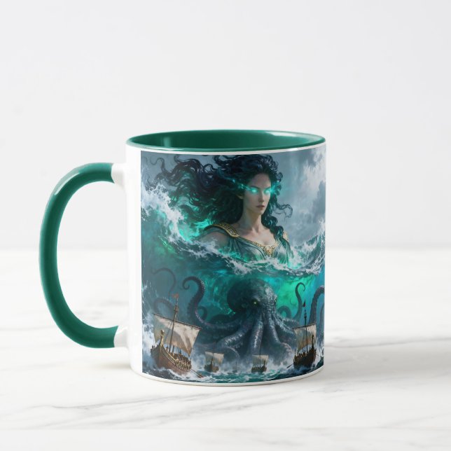 Fantasy Cute Sea Ancient Creature Mugg (Vänster)