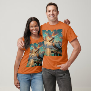 Fantasy Cute Sea Birat Boat T Shirt