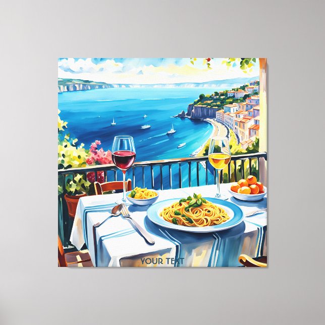 Fantasy Cute Sea View Spaghetti Canvastryck (Framsida)