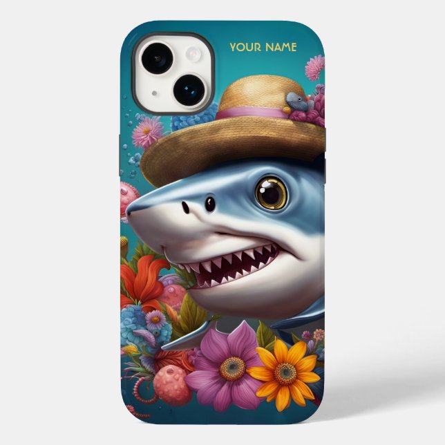 Fantasy Cute Shark Hat Flowers (Baksida)