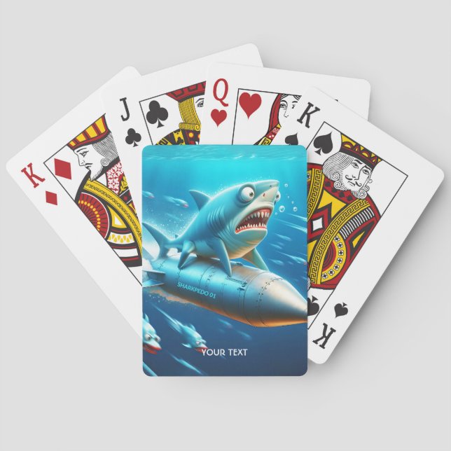 Fantasy Cute Shark Torpedo Sea Casinokort (Baksidan)