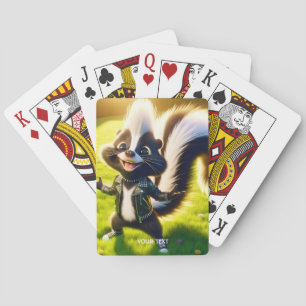 Fantasy Cute Skunk Punk Stil Casinokort