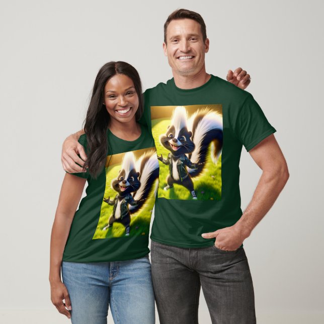 Fantasy Cute Skunk Punk Stil T Shirt (Unisex)