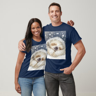 Fantasy Cute Sleeping Sloth Snö T Shirt