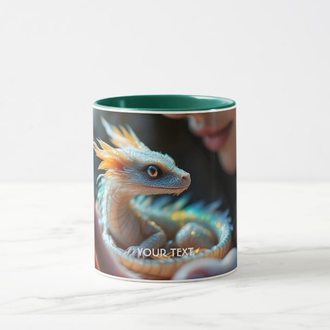 Fantasy Cute Small Baby Dragon Mugg (Center)
