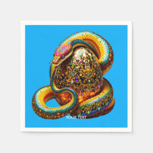 Fantasy Cute Snake Egg Vibrant Pappersservett