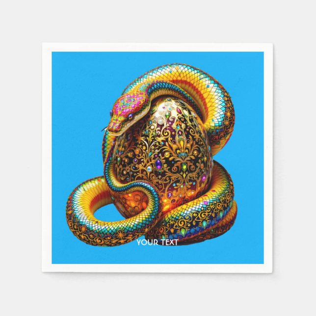 Fantasy Cute Snake Egg Vibrant Pappersservett (Framsidan)