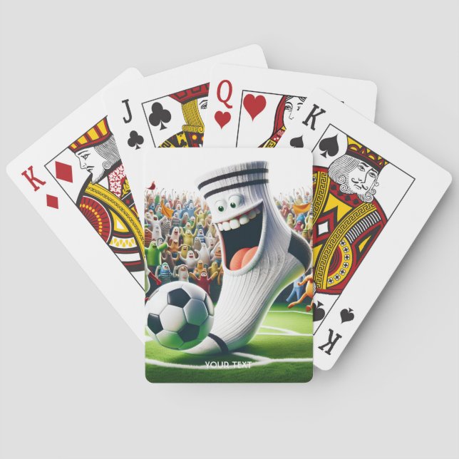 Fantasy Cute Soccer Ball Sock Casinokort (Baksidan)