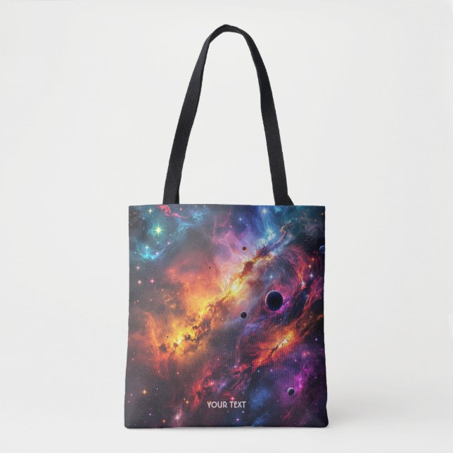 Fantasy Cute Space Scenes Collage Tygkasse (Framsida)
