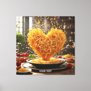 Fantasy Cute Spaghetti Heart Plate Canvastryck