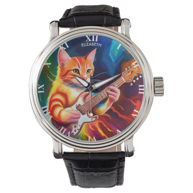 Fantasy Cute Spelar Guitar Armbandsur (Framsida)