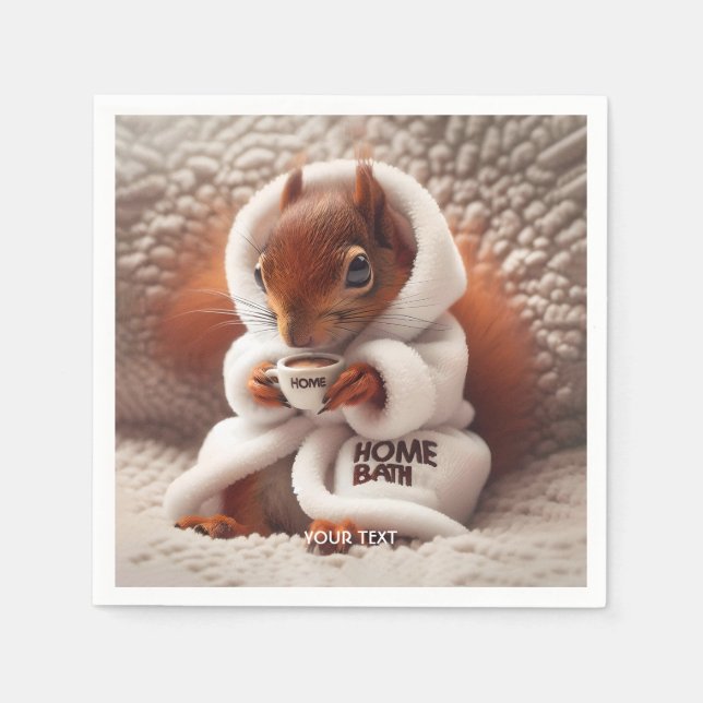 Fantasy Cute Squirrel Coffee Kopp Pappersservett (Framsidan)