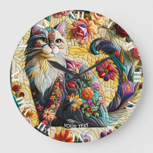 Fantasy Cute Stached Glass Stor Klocka