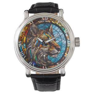 Fantasy Cute Stached Glass Varg Armbandsur
